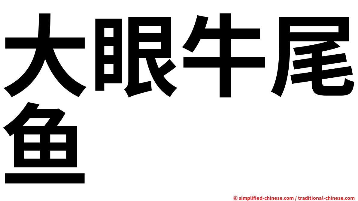 大眼牛尾鱼