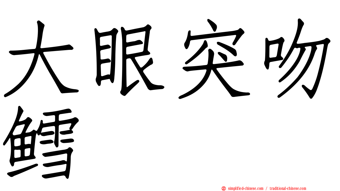 大眼突吻鳕