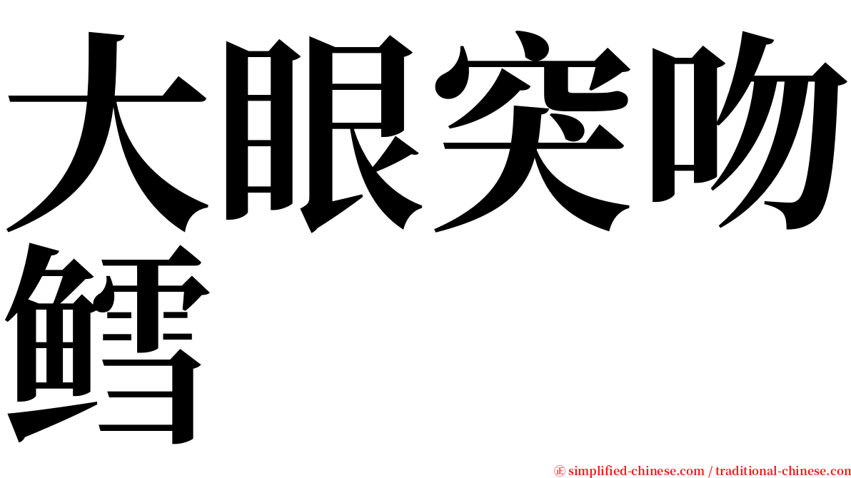 大眼突吻鳕 serif font