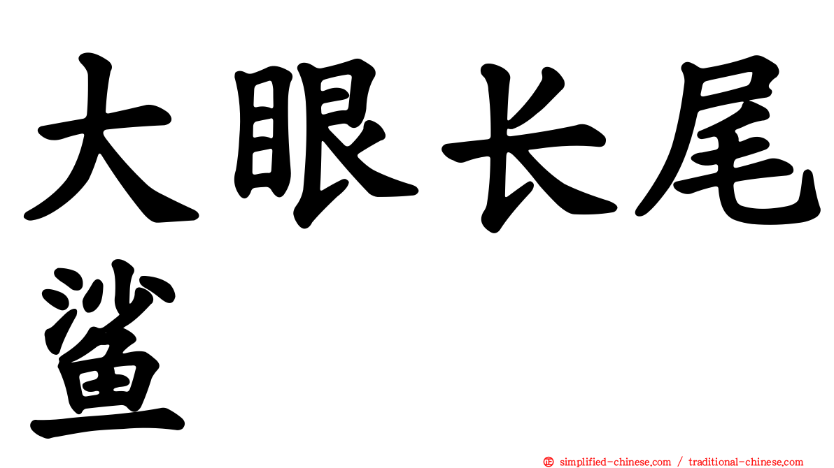 大眼长尾鲨