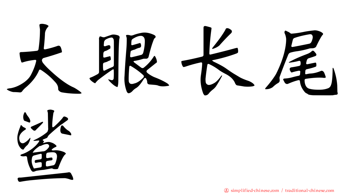 大眼长尾鲨