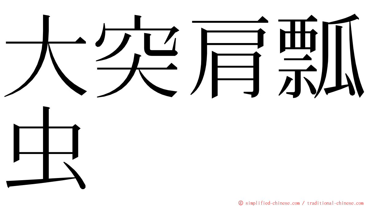 大突肩瓢虫 ming font