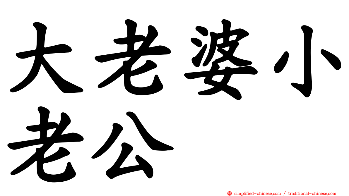 大老婆小老公