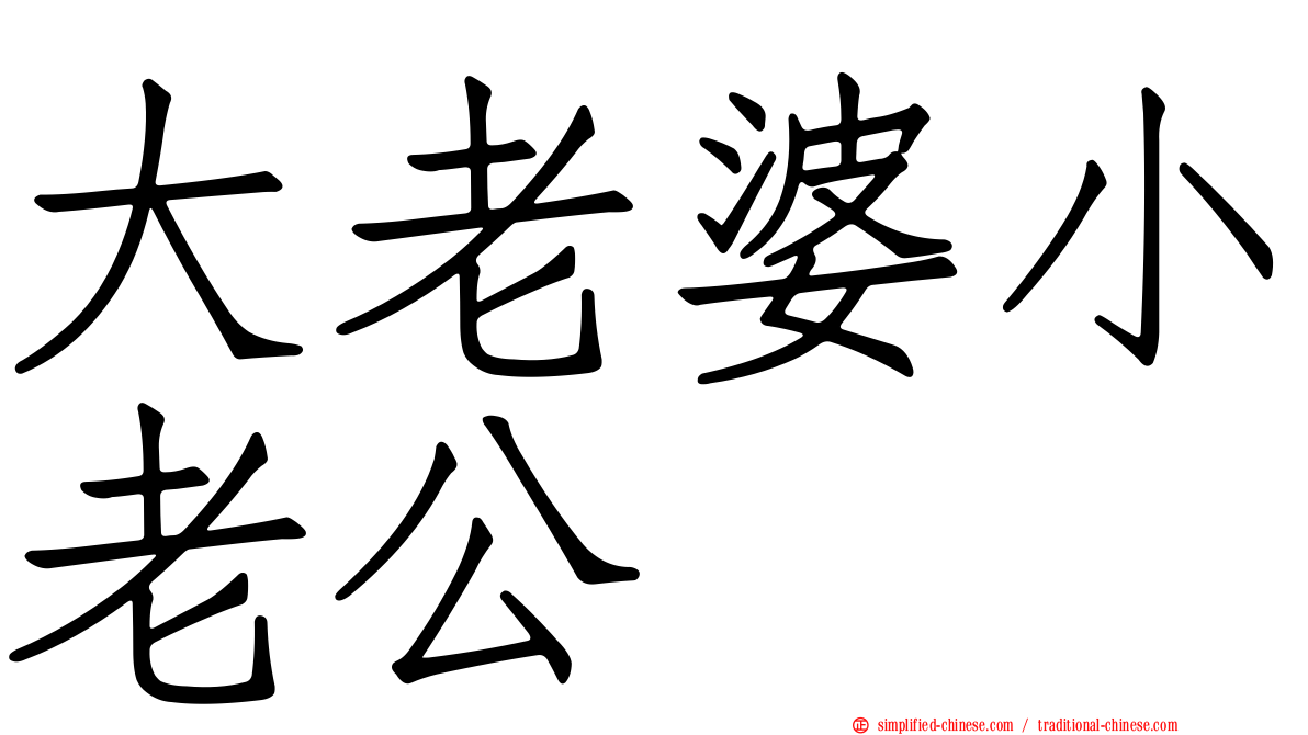 大老婆小老公