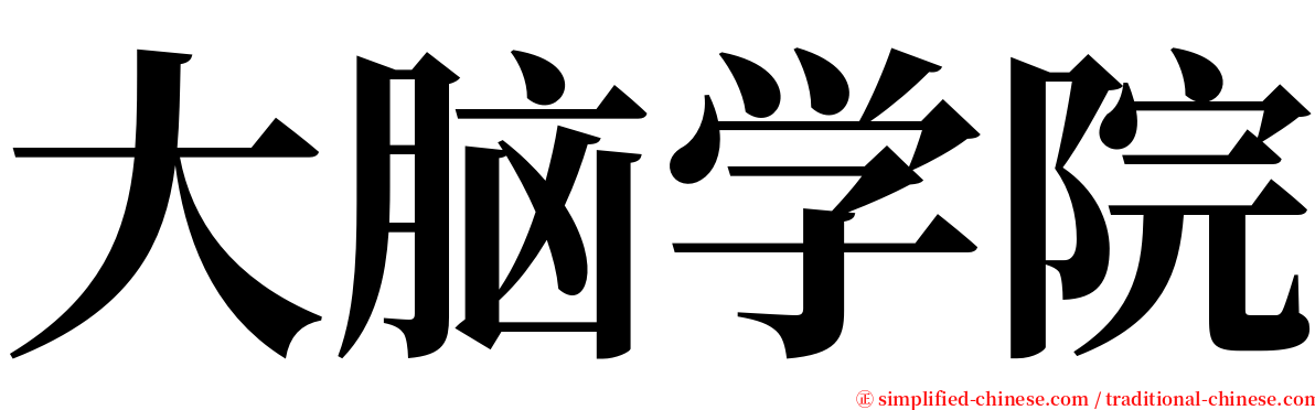 大脑学院 serif font