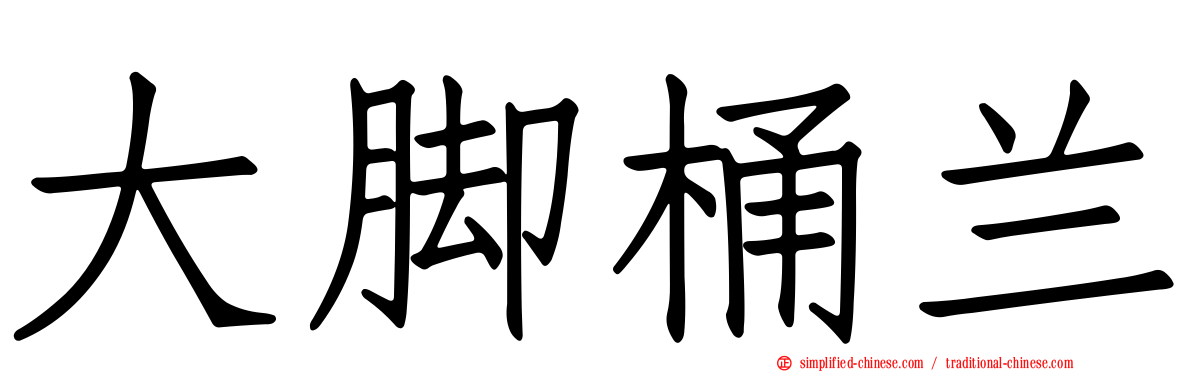 大脚桶兰