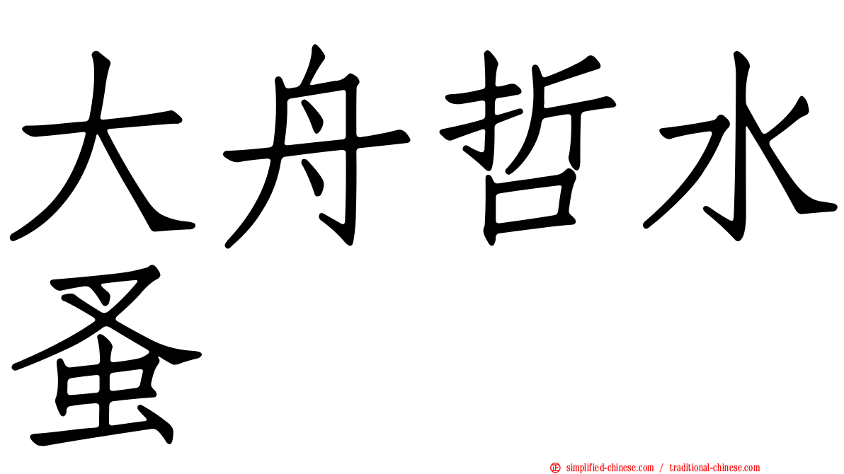 大舟哲水蚤