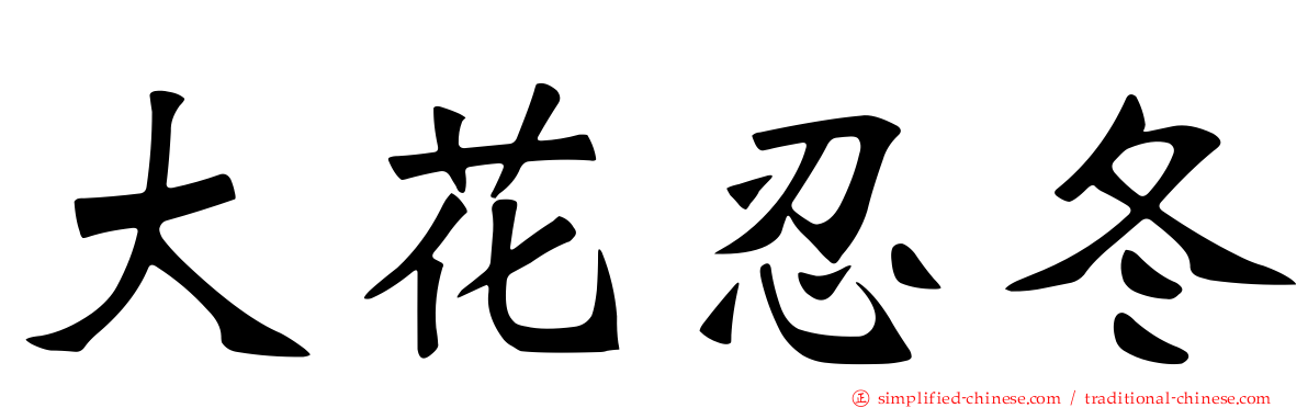 大花忍冬
