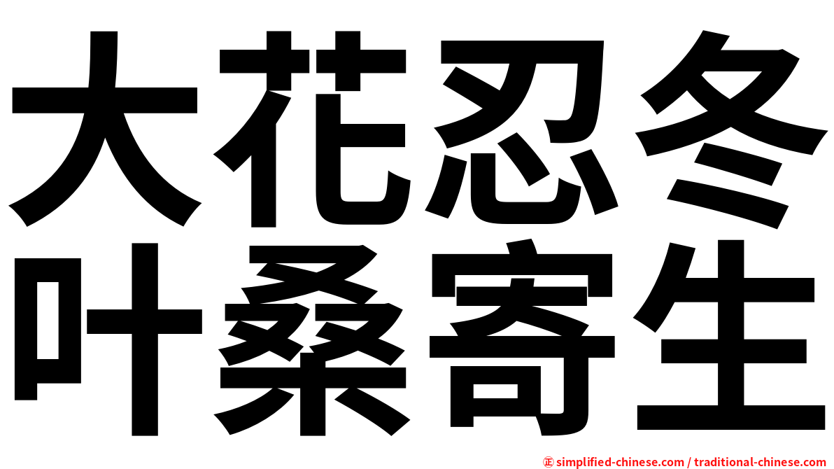 大花忍冬叶桑寄生