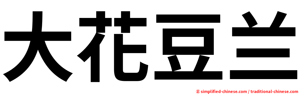 大花豆兰