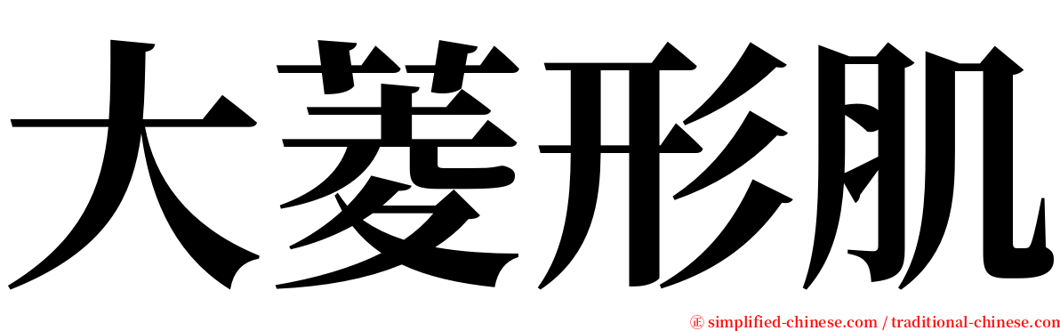 大菱形肌 serif font