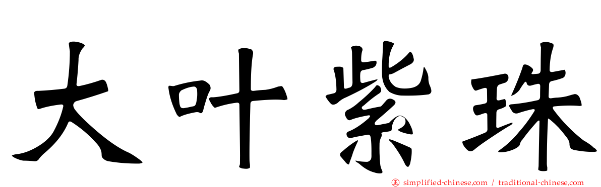 大叶紫珠