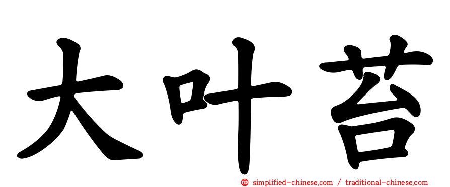 大叶苔
