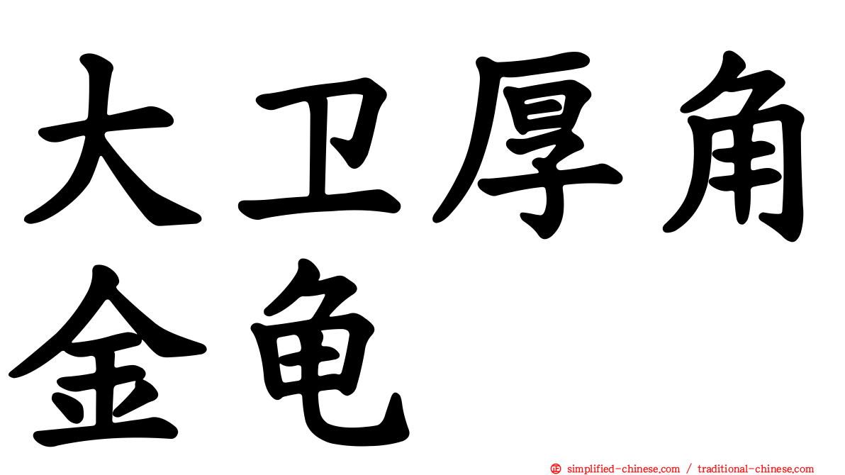 大卫厚角金龟