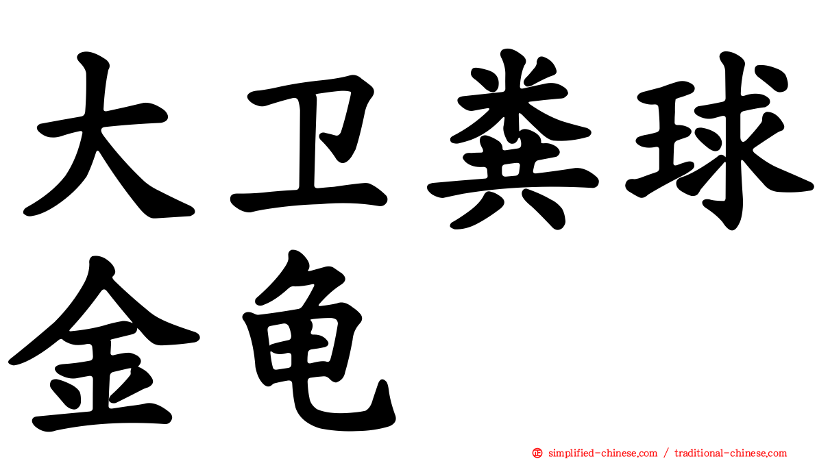 大卫粪球金龟