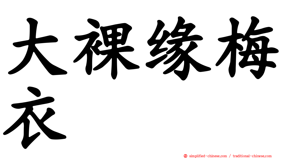 大裸缘梅衣