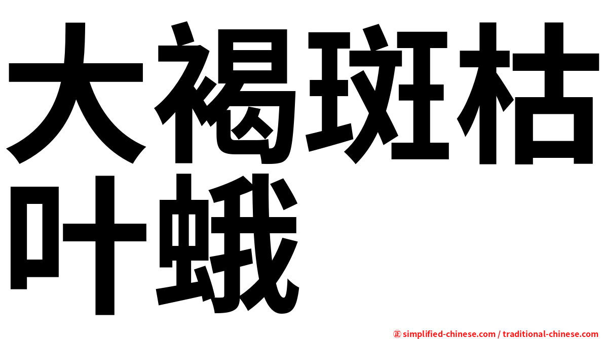 大褐斑枯叶蛾