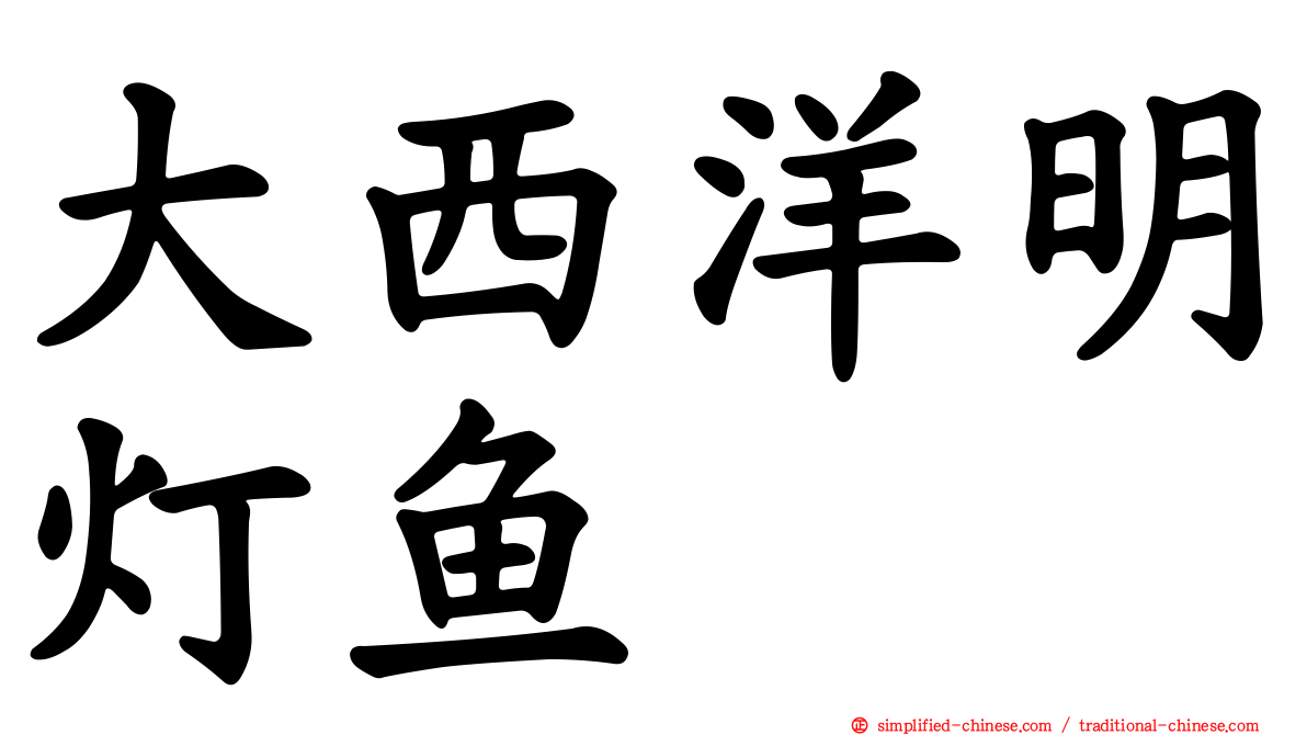 大西洋明灯鱼