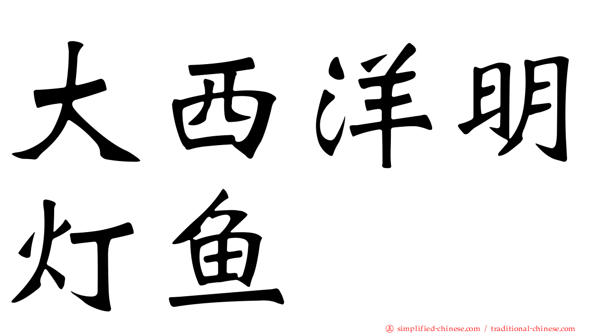 大西洋明灯鱼
