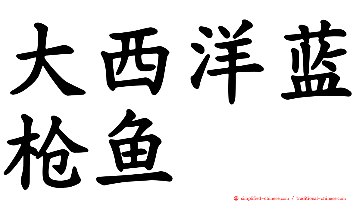 大西洋蓝枪鱼