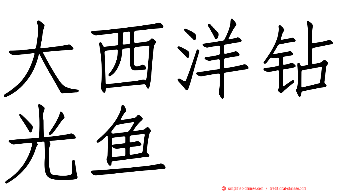 大西洋钻光鱼