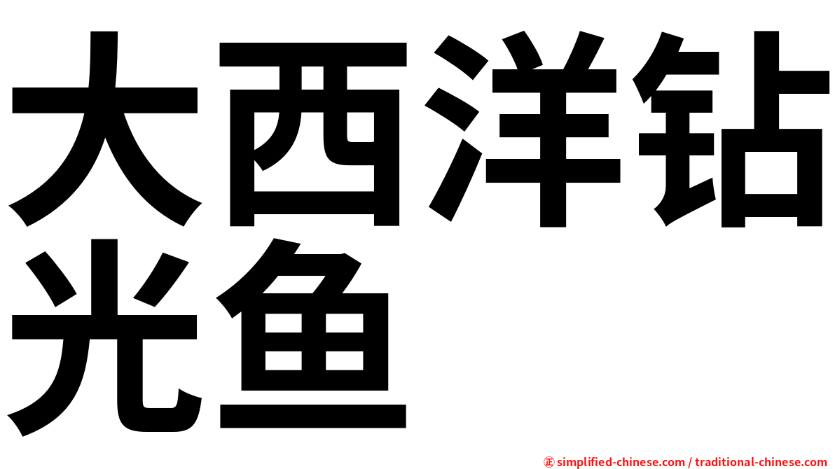 大西洋钻光鱼