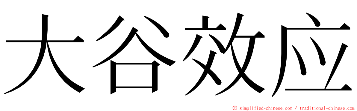 大谷效应 ming font