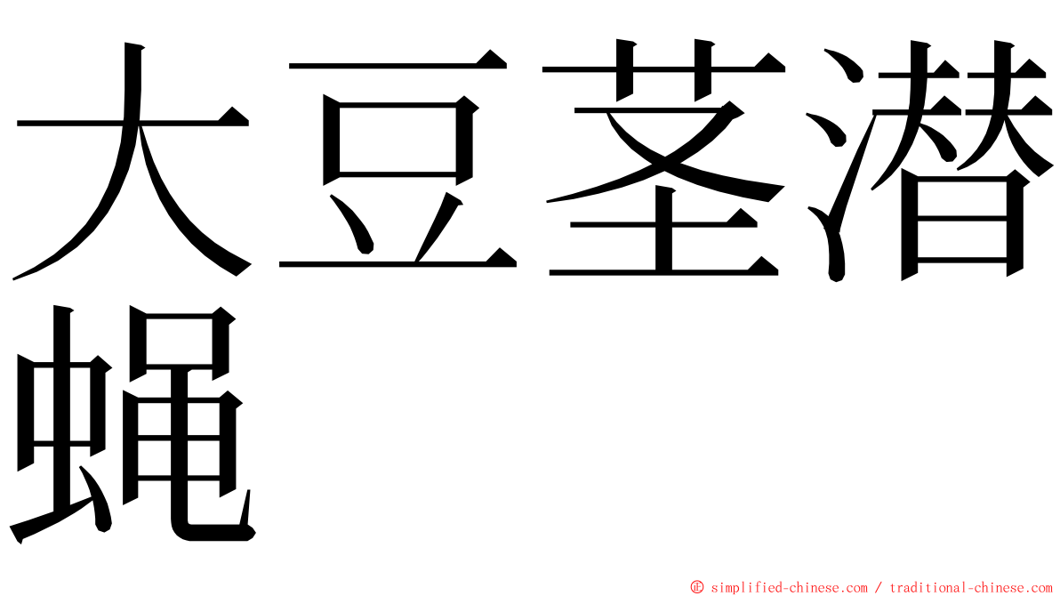 大豆茎潜蝇 ming font