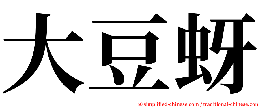 大豆蚜 serif font