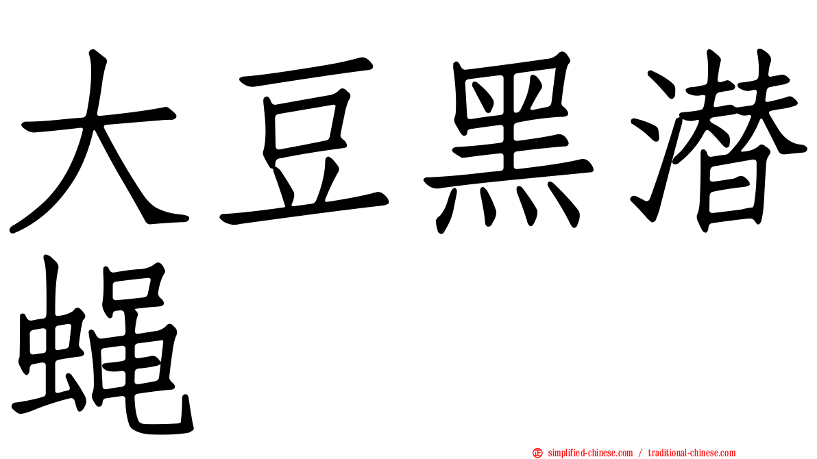 大豆黑潜蝇