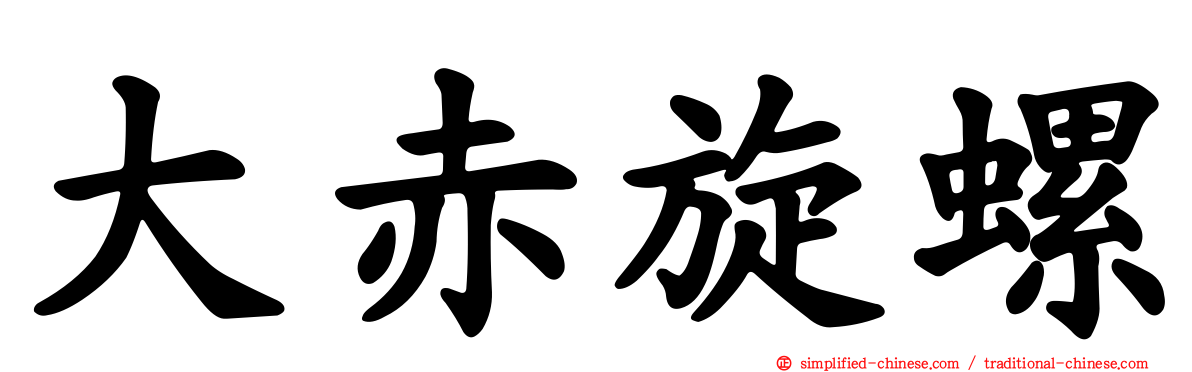 大赤旋螺