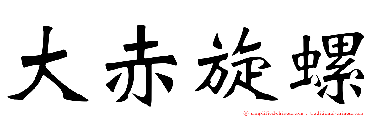 大赤旋螺