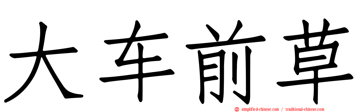 大车前草