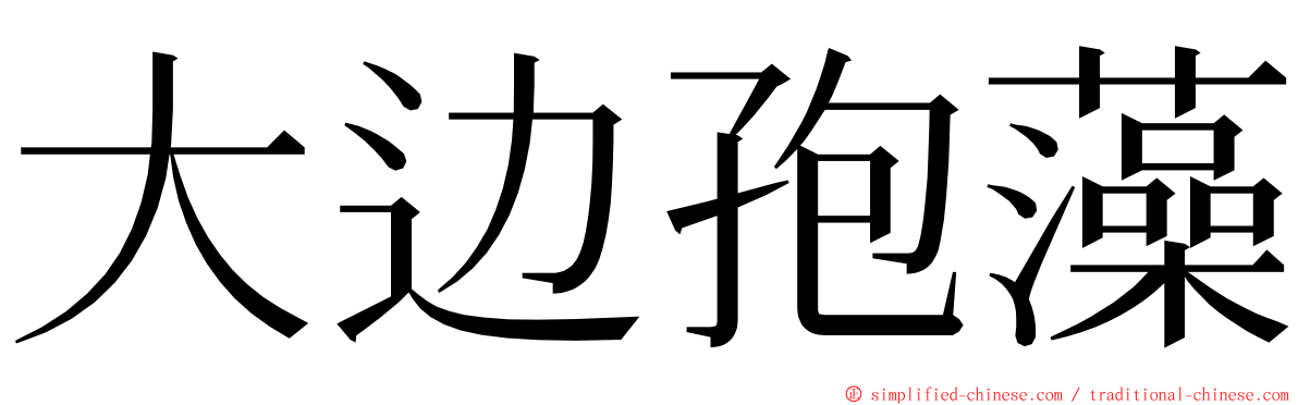 大边孢藻 ming font