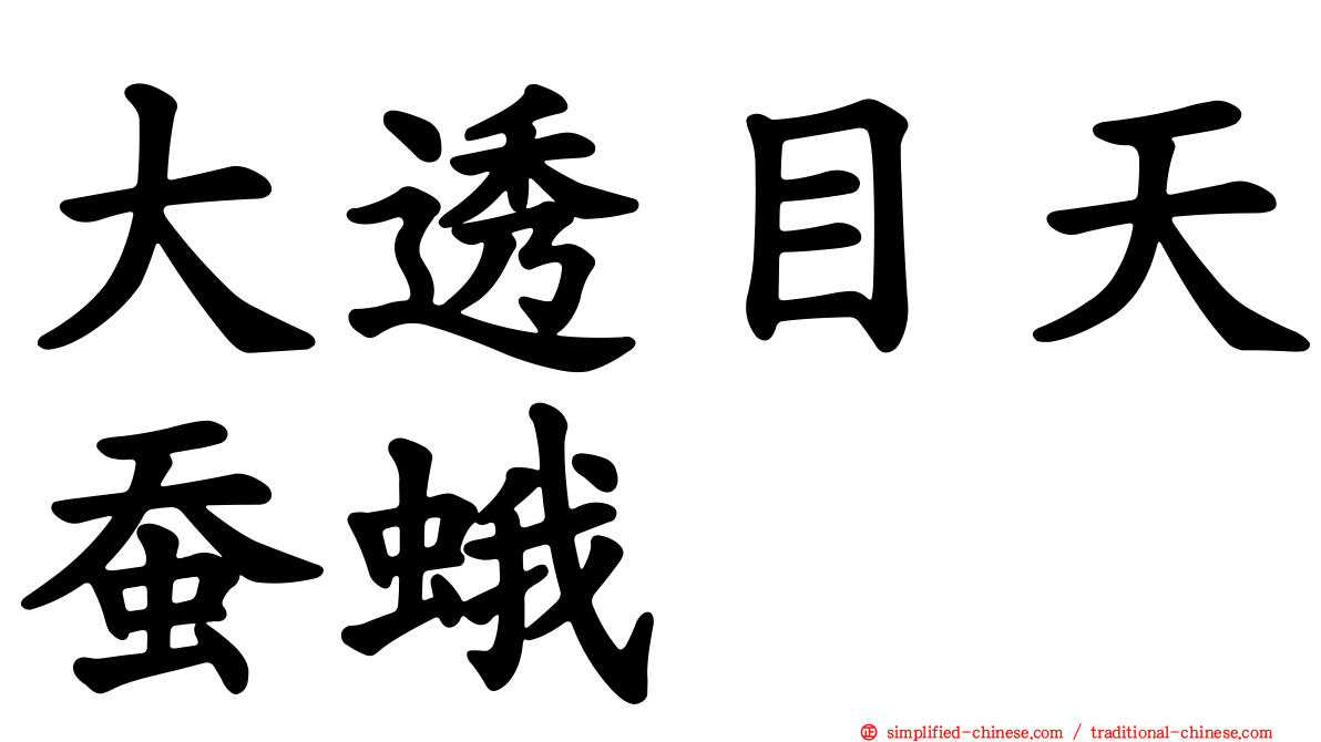 大透目天蚕蛾
