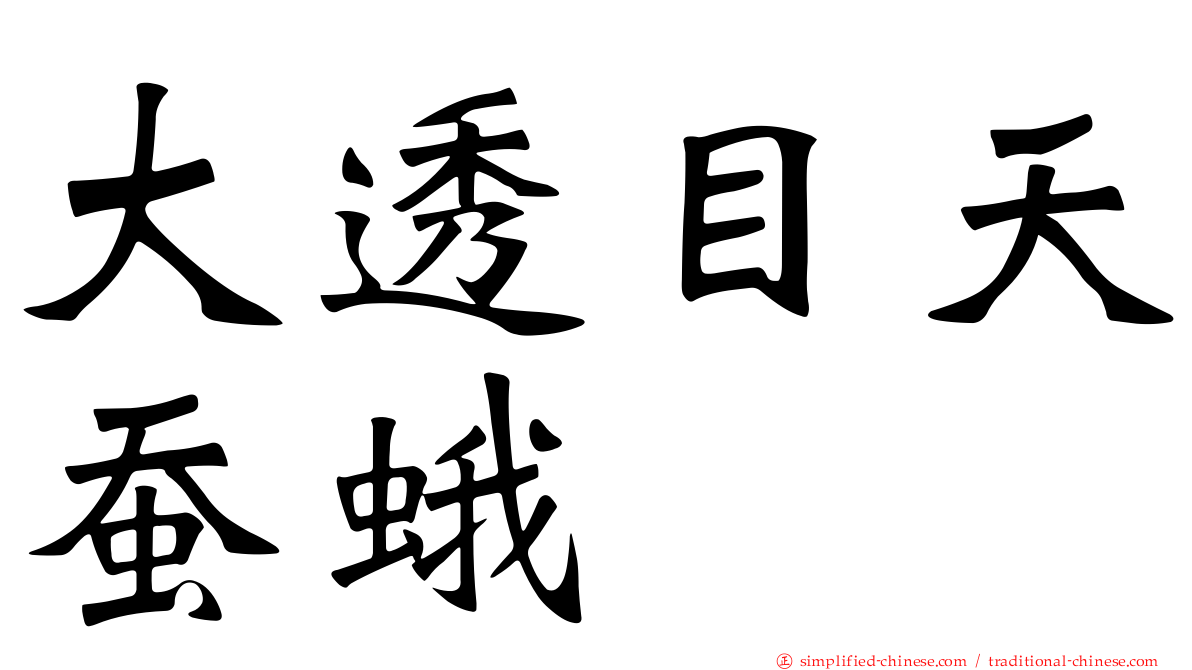 大透目天蚕蛾