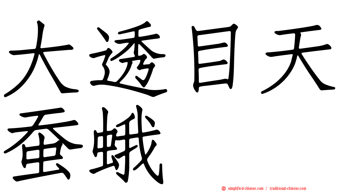 大透目天蚕蛾