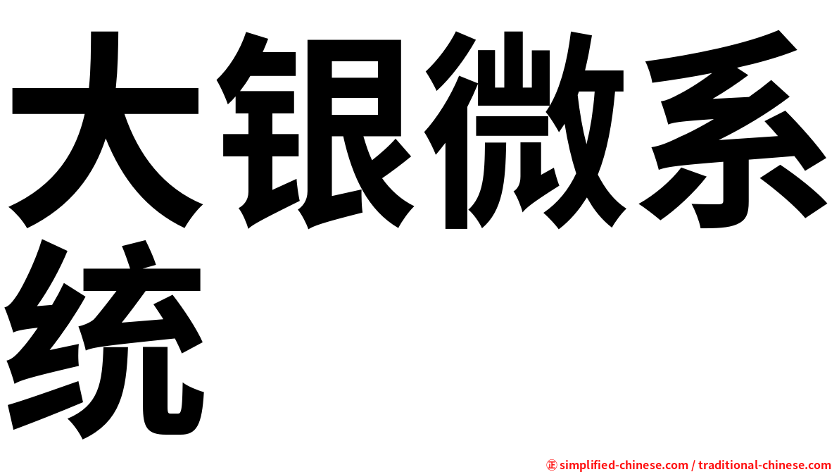 大银微系统