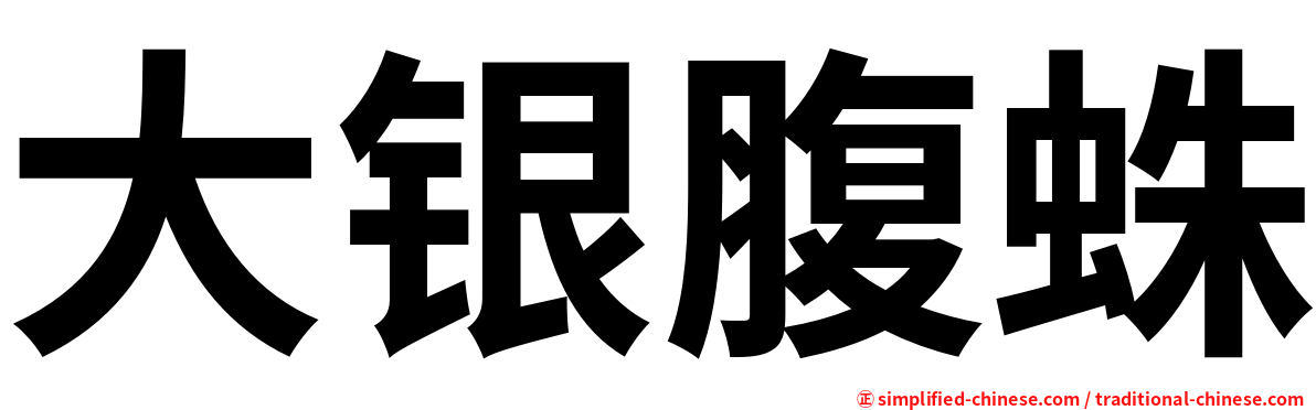 大银腹蛛