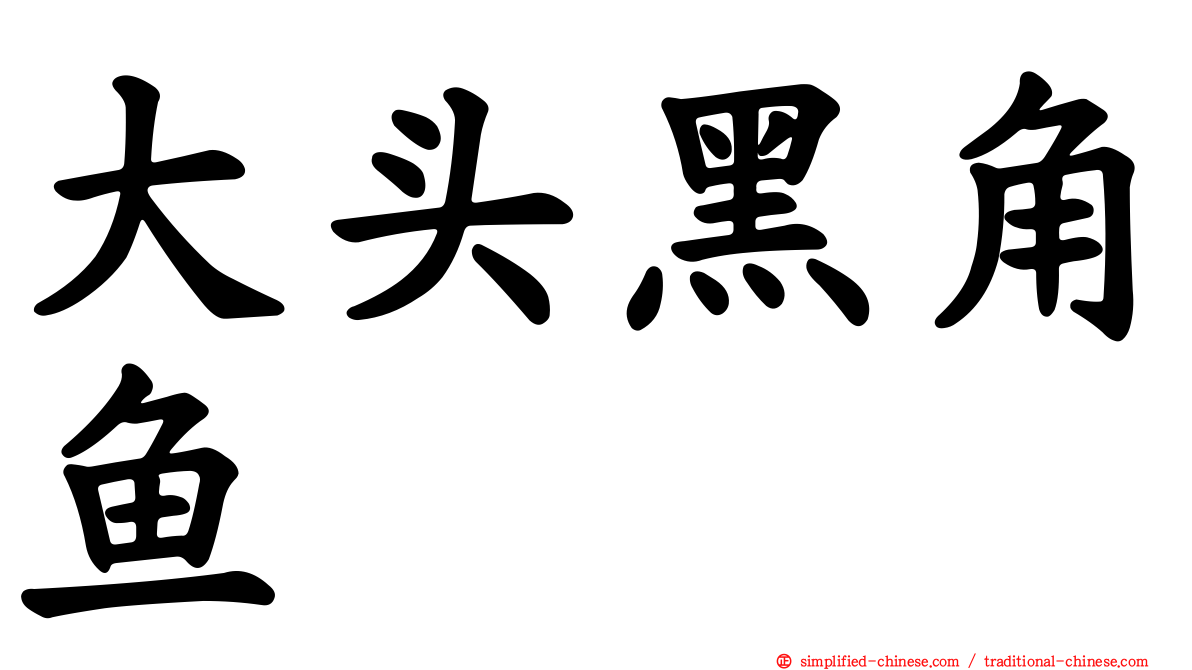 大头黑角鱼