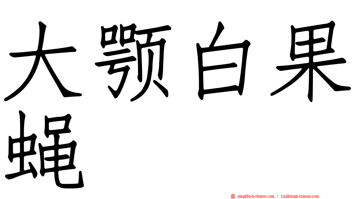 大颚白果蝇