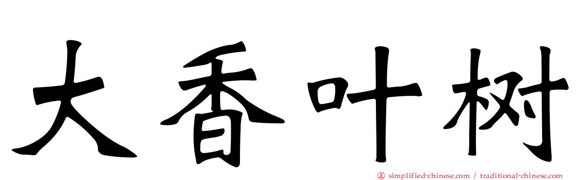 大香叶树