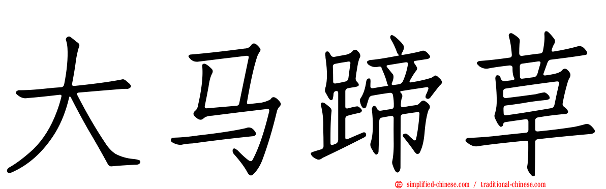 大马蹄草