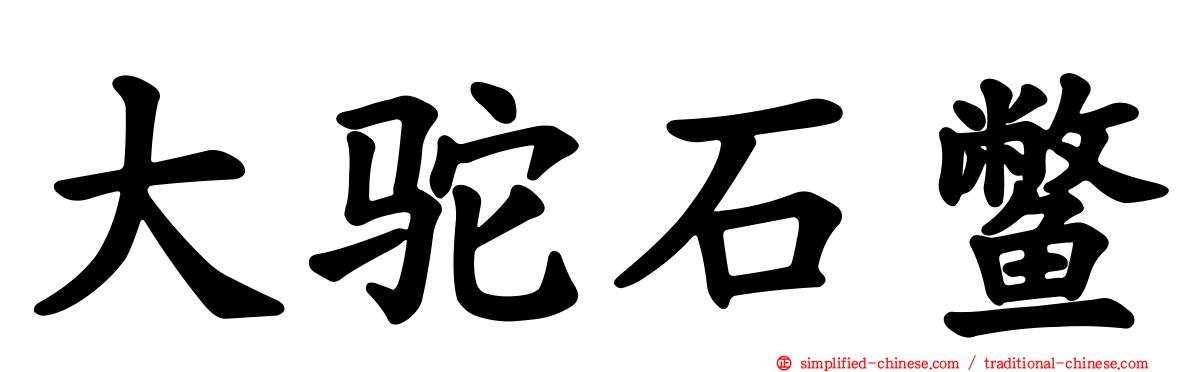 大驼石鳖