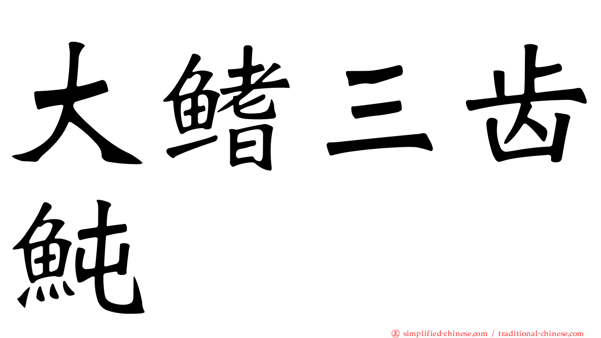 大鳍三齿鲀