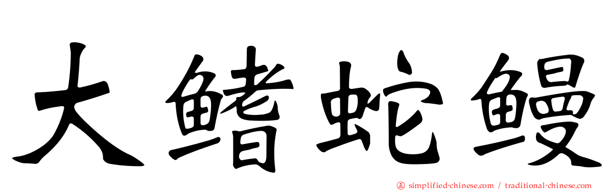 大鳍蛇鳗