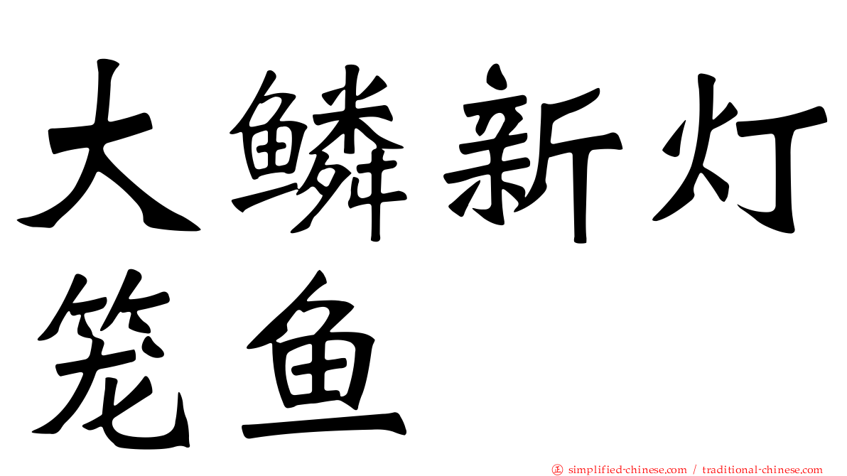大鳞新灯笼鱼