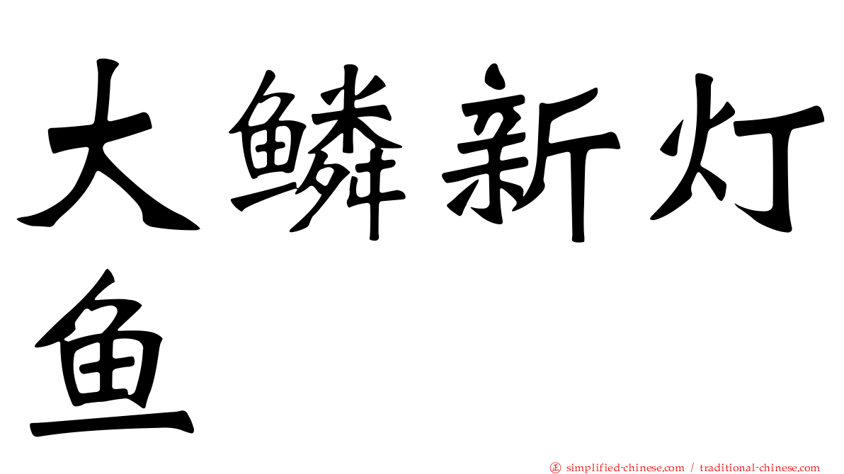 大鳞新灯鱼