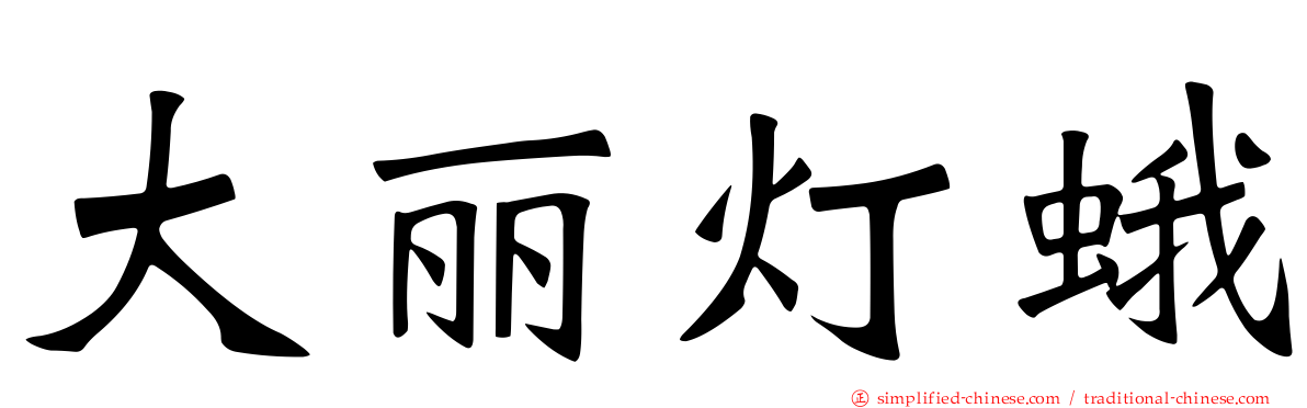 大丽灯蛾