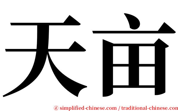 天亩 serif font